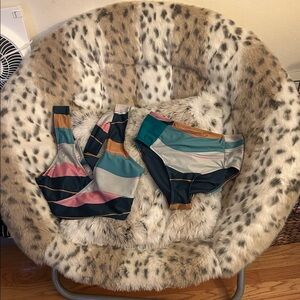 Colorful Striped Bikini Set